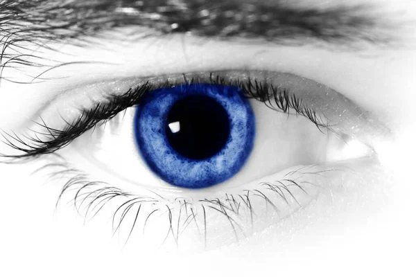 Крупним Планом Чоловік Блакитні Очі — стокове фото
