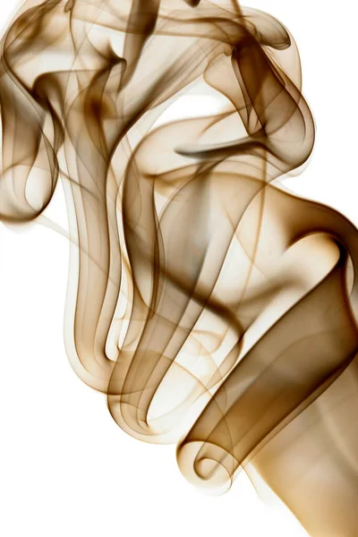 Brown Smoke White Background — Stock Photo, Image