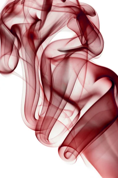 Red Smoke White Background — Stock Photo, Image
