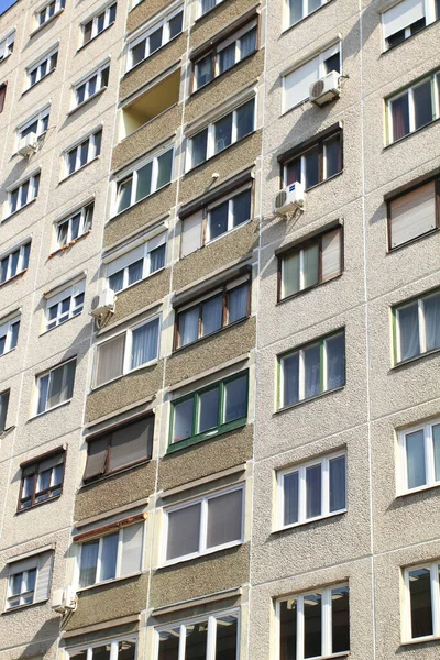 Vista Sobre Bloque Pisos Fondo Ciudad —  Fotos de Stock