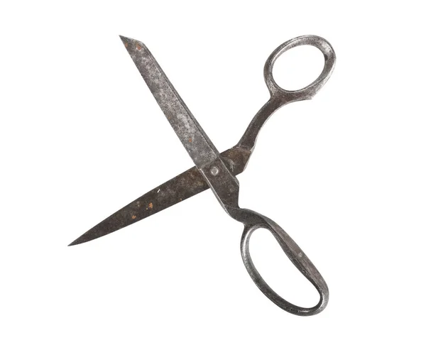 Vintage Scissors Isolated White Background Clipping Path — Stock Photo, Image