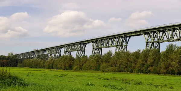 Widok Most Kolejowy Lecie — Zdjęcie stockowe
