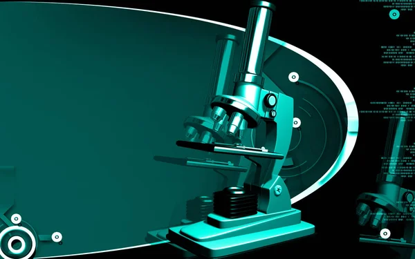 Digital Illustration Microscope Colour Background — 스톡 사진