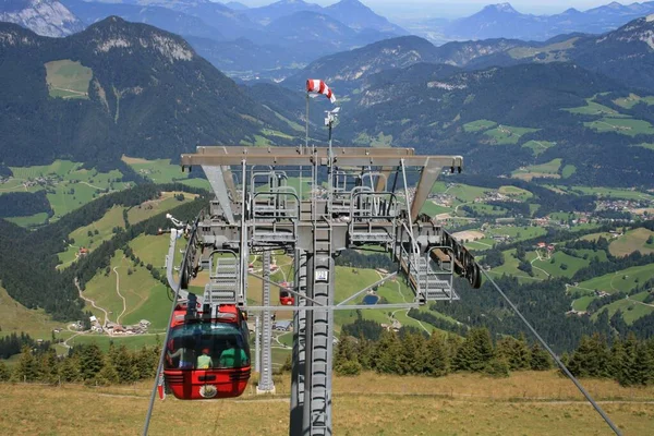 Gondelfahrt Hochgebirge — Stockfoto