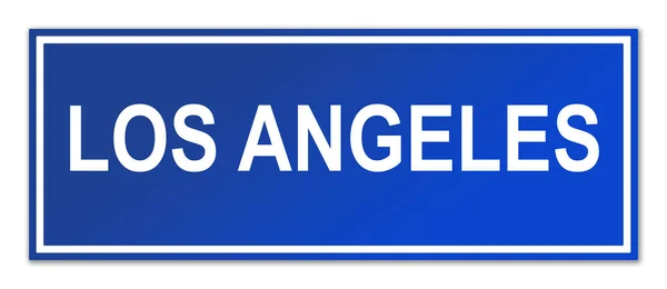 Los Angeles Miasto Znak Ulica Białym Tle Kopią Przestrzeni — Zdjęcie stockowe