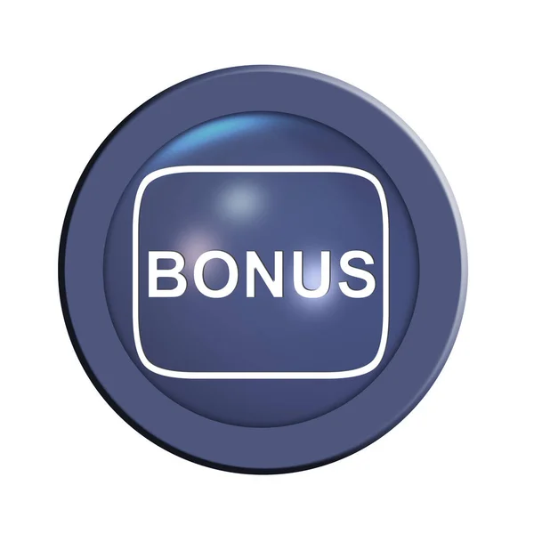 Bonus Düğme Beyaz Illüstrasyon — Stok fotoğraf