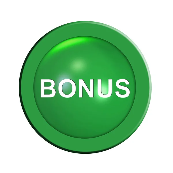 Bonus Button Isolated White Illustration — Stock Photo, Image