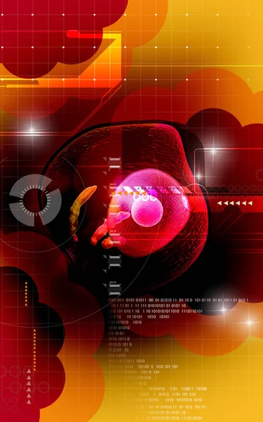 Цифровая Иллюстрация Клеток Человека Цветном Фоне — стоковое фото
