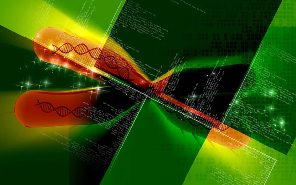 Illustrazione Digitale Del Cromosoma Sullo Sfondo Colori — Foto Stock