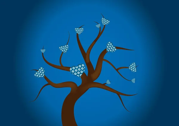 Векторная Иллюстрация Дерева Цветком — стоковое фото
