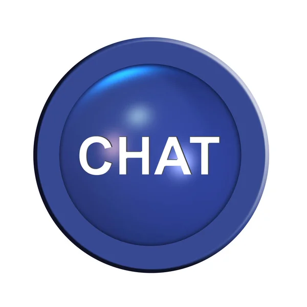 Internet Chat Button Illustration — Stock Photo, Image