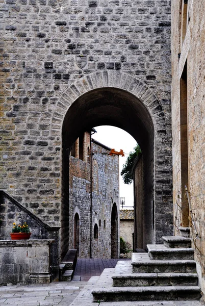 Ortaçağ Mimarisi San Gimignano Toskana Talya — Stok fotoğraf