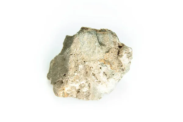 ホワイトに単離された輝石の詳細なマクロショット — ストック写真