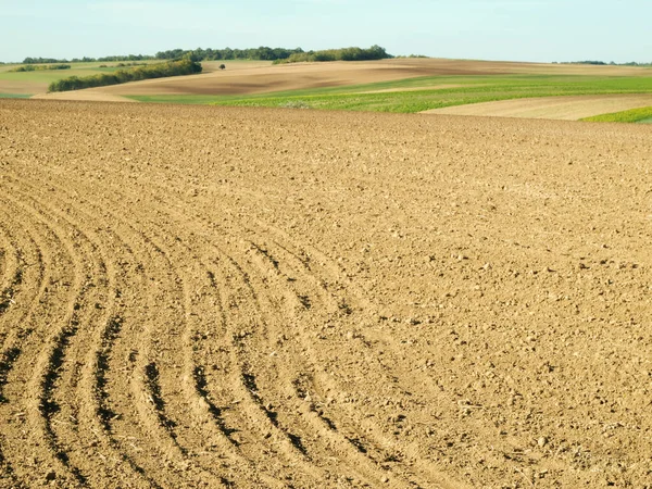Landbouw Droge Grond Van Het Veld Het Platteland — Stockfoto