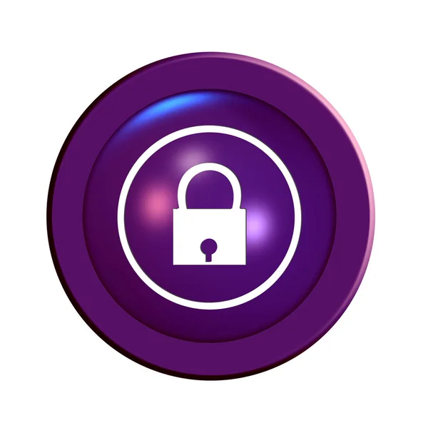 Privacy Button Illustrazione Protezione Dei Dati — Foto Stock