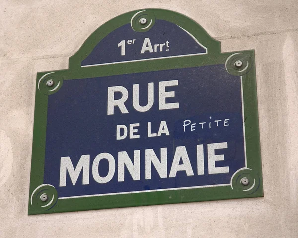 French Road Sign Funny Graffiti — Stock Photo, Image