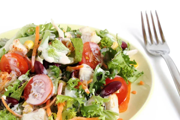 Frischer Salat Auf Einem Teller — Stockfoto