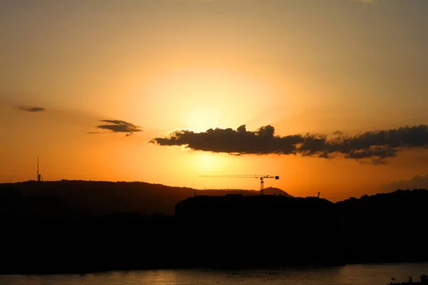 布达山上的夕阳西下 — 图库照片