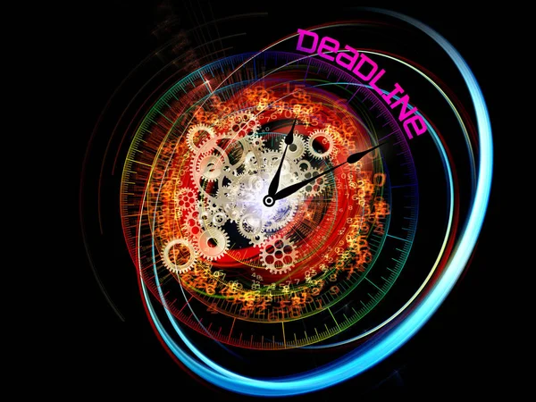 Interplay Deadline Word Clock Elements Dynamic Abstract Elements Subject Deadline — Stock Photo, Image