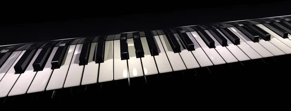 Visszaadás Ból Egy Zongora Billentyűzet — Stock Fotó
