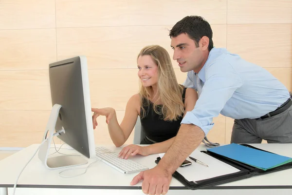 Business People Office Working Computer — Stock Photo, Image