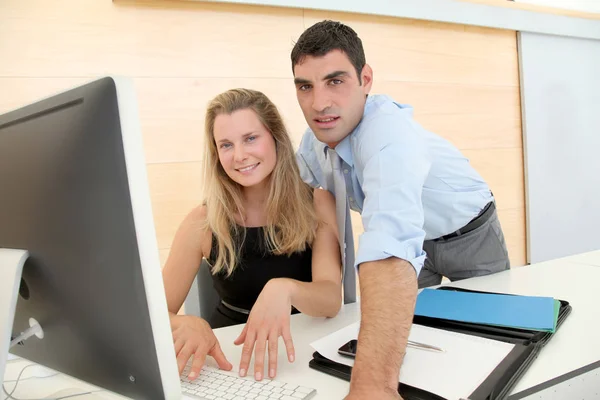 Business People Office Working Computer — Stock Photo, Image