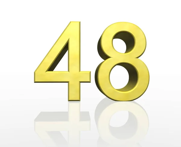 Yellow Numbers Sign White Background — Stock Photo, Image