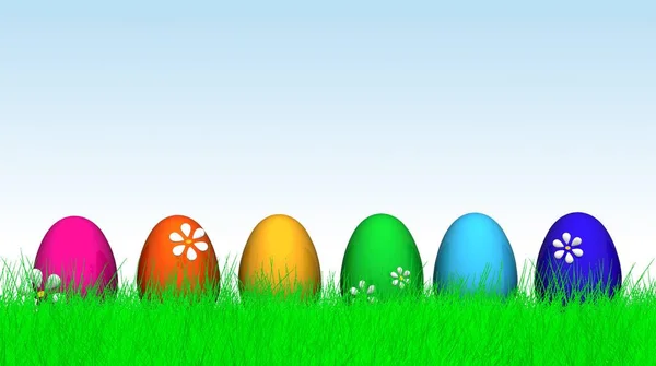 Easter Eggs Holiday Background — Stock Photo, Image