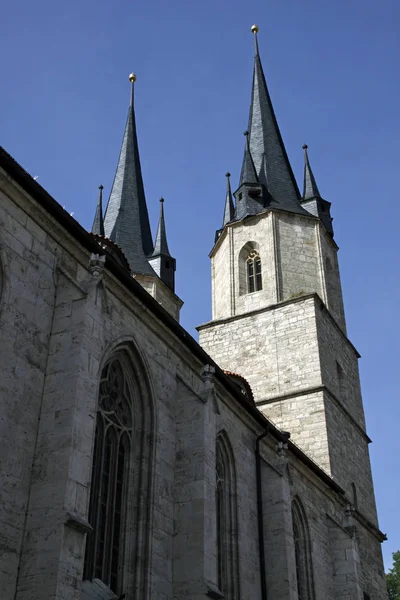 Jakobikirche 公共图书馆 Muehlhausen — 图库照片