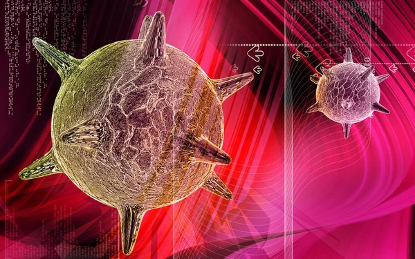 Digital Illustration Herpes Virus Colour Background — 스톡 사진