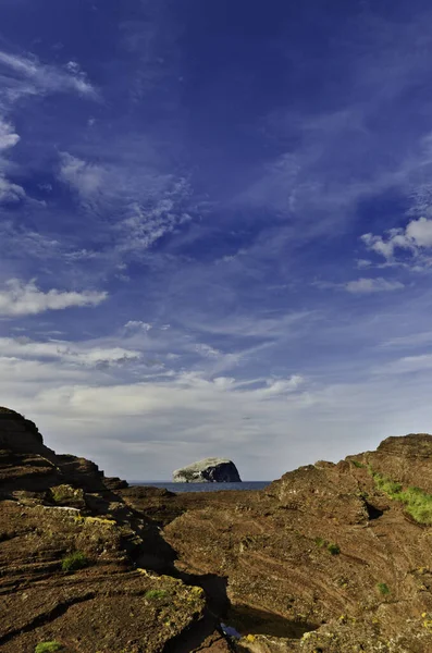 Tantallon Kalesi Seacliff Sahili Nden Görüldü — Stok fotoğraf