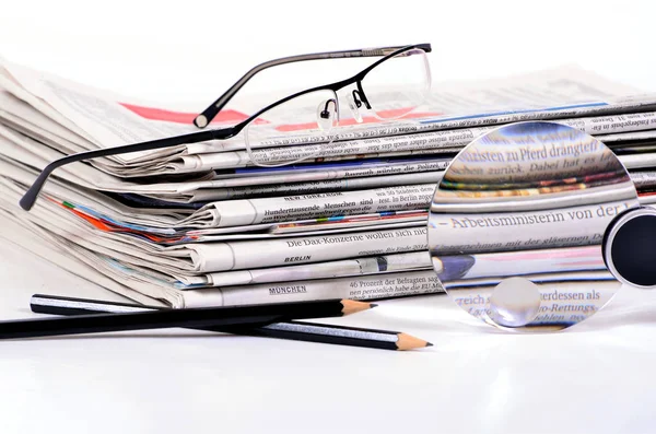 Una Pila Periódicos — Foto de Stock