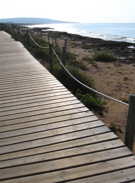 Vista Panoramica Della Strada Spiaggia — Foto Stock