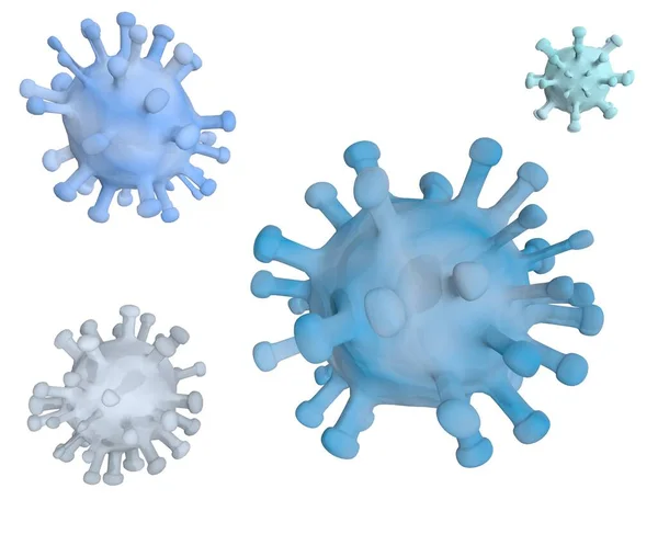 Virové Bakterie Ilustrace — Stock fotografie