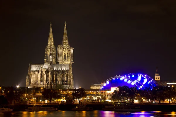 Cologne Cathedral Night — Stock Photo, Image