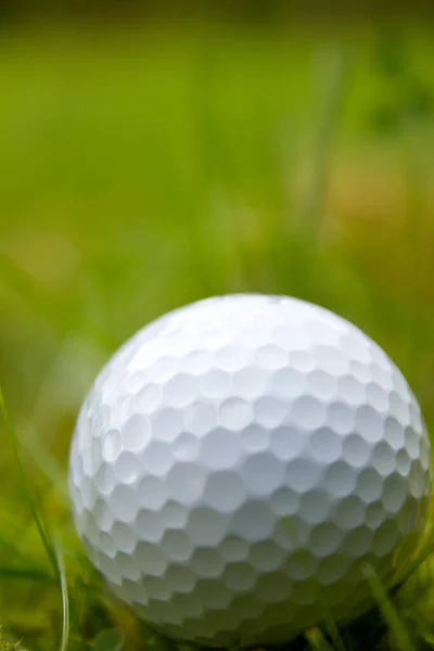 ゴルフは 選手ができるだけいくつかのストロークでコース上の一連の穴にボールを打つために様々なクラブを使用してクラブやボールスポーツです — ストック写真