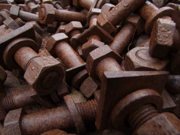 Rusty Bolts Nuts — Stock Photo, Image