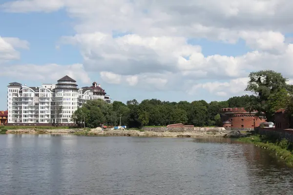 Rosyjsko Kaliningradzko Nowe Budynki Mieszkalne — Zdjęcie stockowe