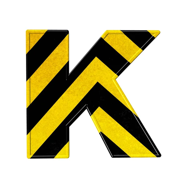Letters Black Yellow Danger Stripes — Stock Photo, Image