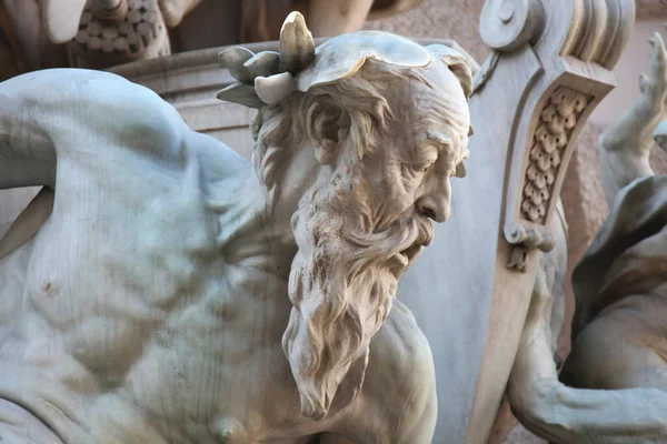 Poder Fuente Mar Michaelertrakt Hofburg Vienna — Foto de Stock