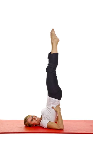 Esercizi Stretching Tappetino — Foto Stock