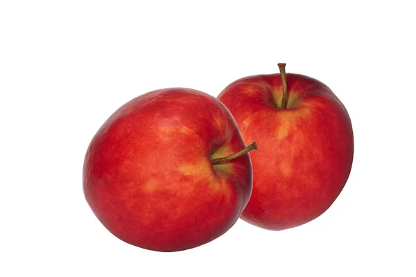 Beyaz Arkaplanda Kırmızı Sulu Elmalar Izole Edilmiş — Stok fotoğraf