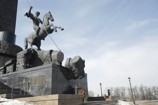 Georgy Pobedonosets Emlékműve Moszkvában Győzelmi Park — Stock Fotó