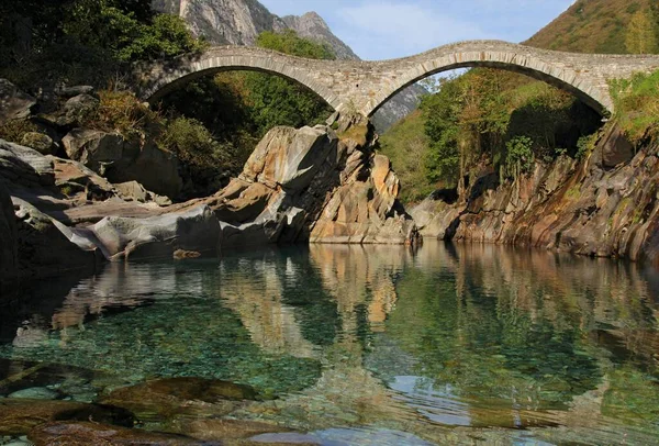 Römische Brücke Verzasca — Stockfoto