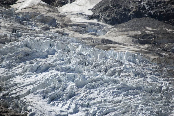 Gros Plan Glacier Montagne Monte Rosa Alpes Italiennes — Photo