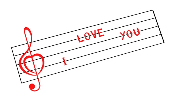 Love Song Words Love You — Stock Photo, Image