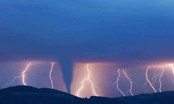 空の雷 気候変動 — ストック写真