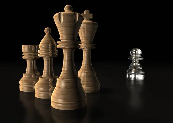 Šachové Figurky Turnajová Hra Stolní Sport — Stock fotografie