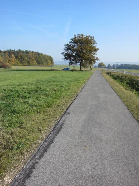 Droga Memmelsdorf Jesienią — Zdjęcie stockowe