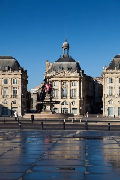 Kwadraat Van Bourse Bordeaux Frankrijk — Stockfoto